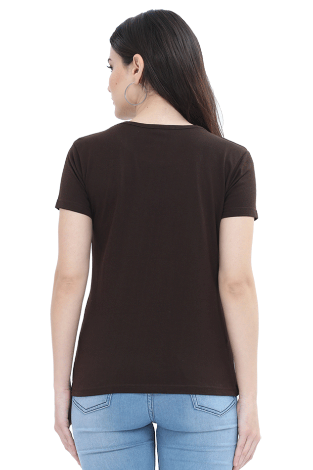 Female Round Neck Half Sleeve Classic Black S